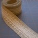 Beige and Ivory Burlap with Lace Ribbon - 2 inch x 3 yards
