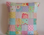 Cushion patchwork mixed colours READY TO SHIP