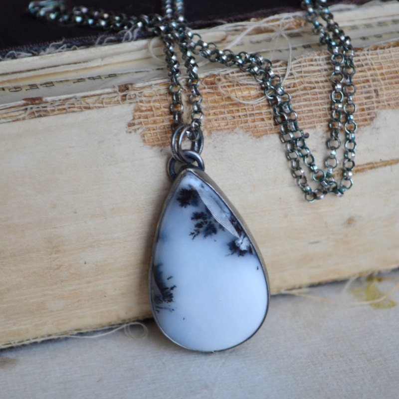 Merlinite Necklace Sterling Silver Metalwork