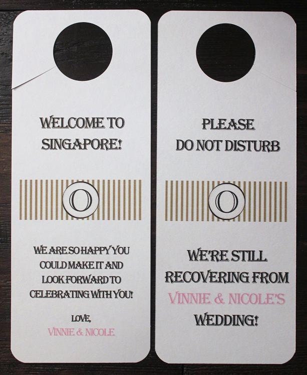 Door Hangers for Out of Town Wedding Guests - Semi-Custom
