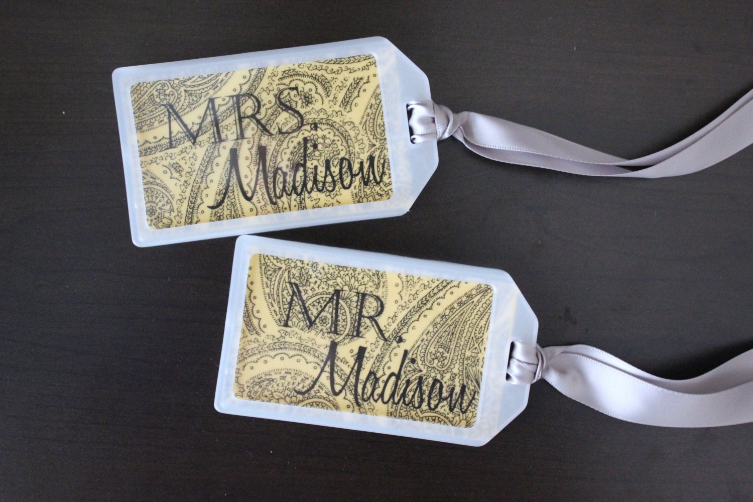 Custom Mr. & Mrs. Luggage Tags