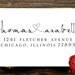 Custom calligraphy personalized  address wood handle mounted rubber stamp - style 9013R