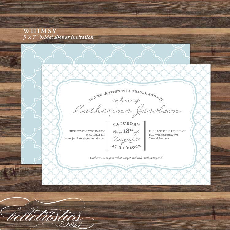 DIY Shower Invite, Printable Bridal Shower Invitation