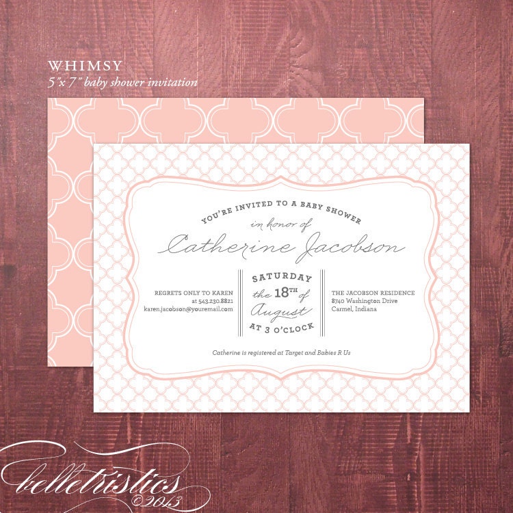 Typographic Baby Shower Invite - DIY printable party invite