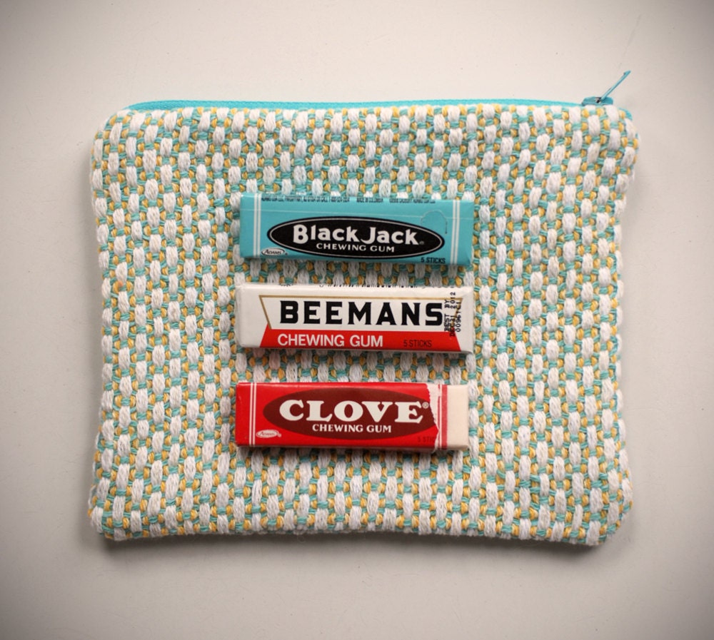 Cerulean & Sunshine Lattice Zip Pouch