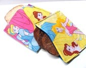 2 PC Reusable Sandwich and Snack Bag Set, Ecofriendly Lunch Kit, Food Storage Kit, Princess, Magicial, Ready to Ship