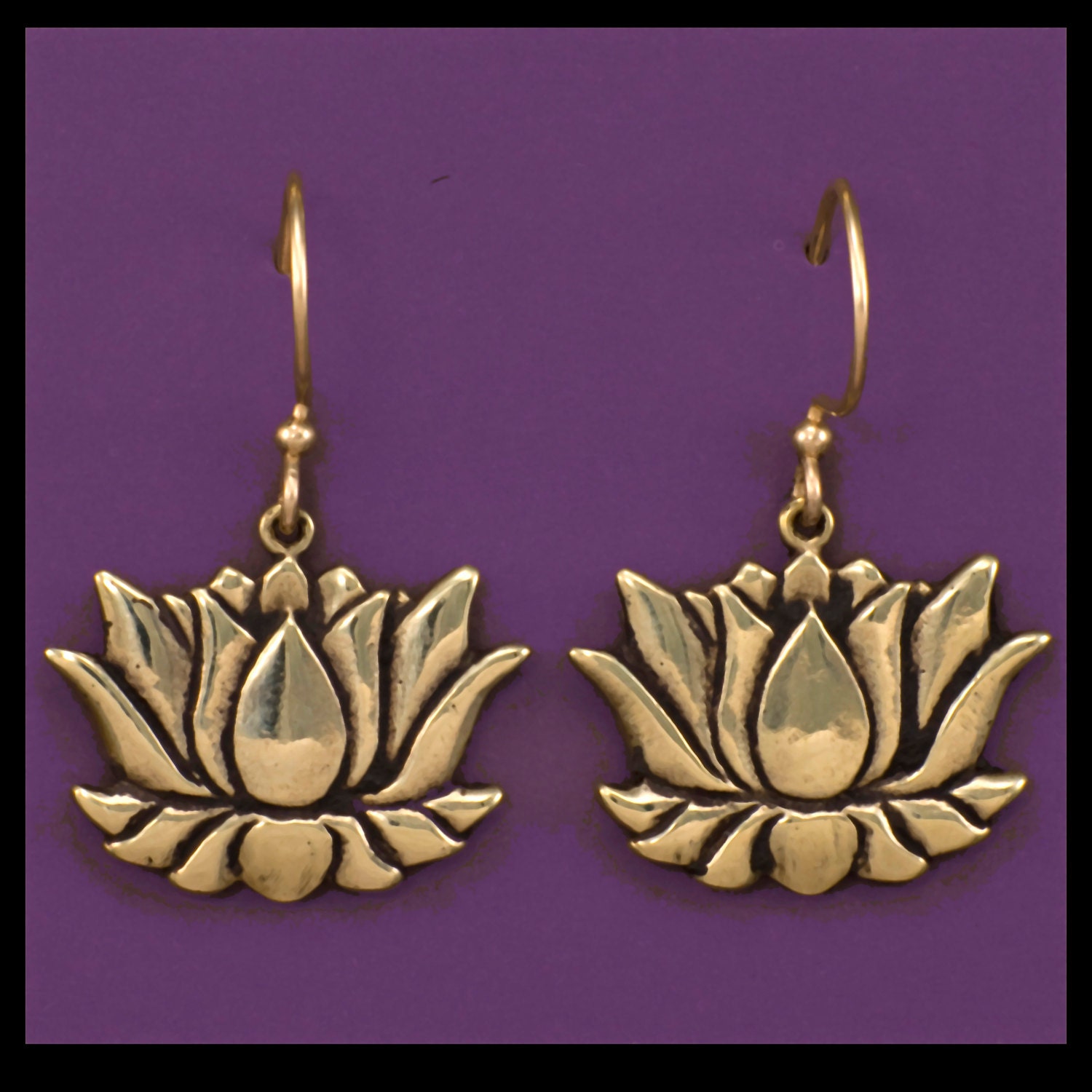 LOTUS- Earrings- Bronze