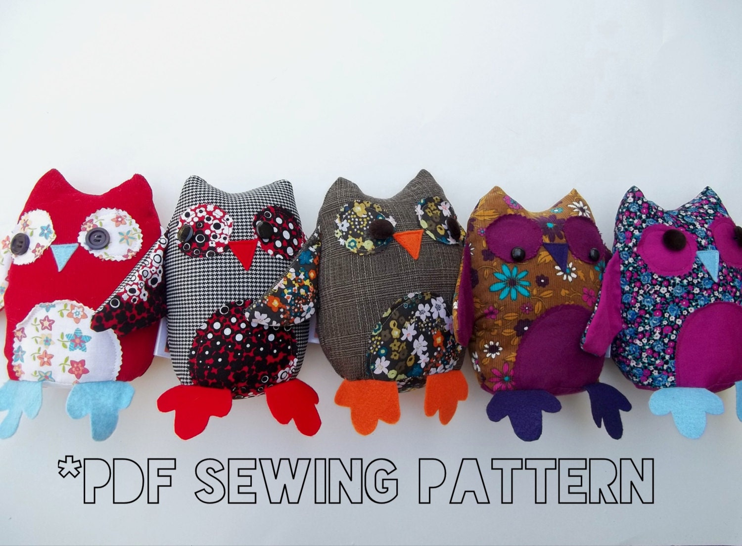 2-in-1 Owl Puppet and Plushie PDF Sewing Pattern