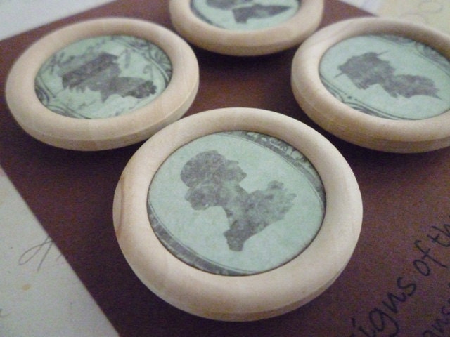 Button Magnets - Cameo Collection - Handmade - 35mm