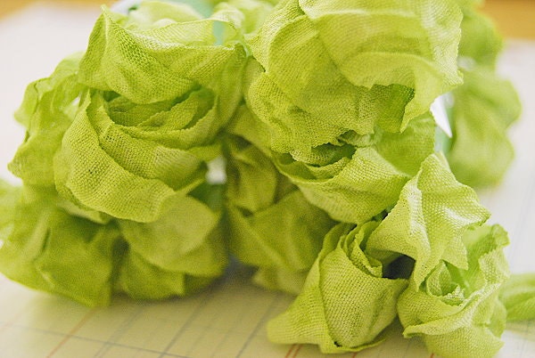 Crinkled Ribbon-Green Tea