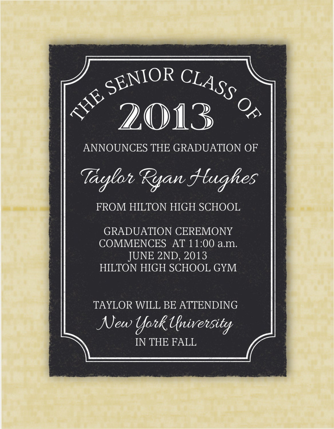 Class of 2013 Graduation Announcement (set of 10) Il_170x135