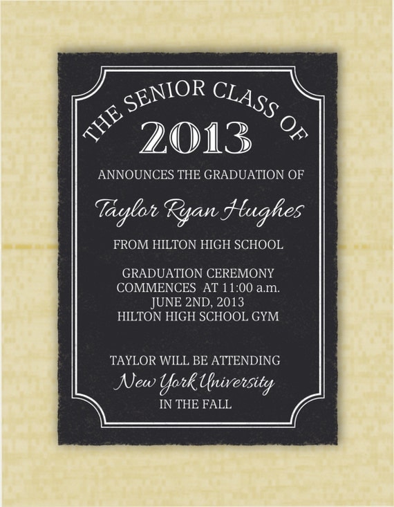 Class of 2013 Graduation Announcement (set of 10) Il_570xn