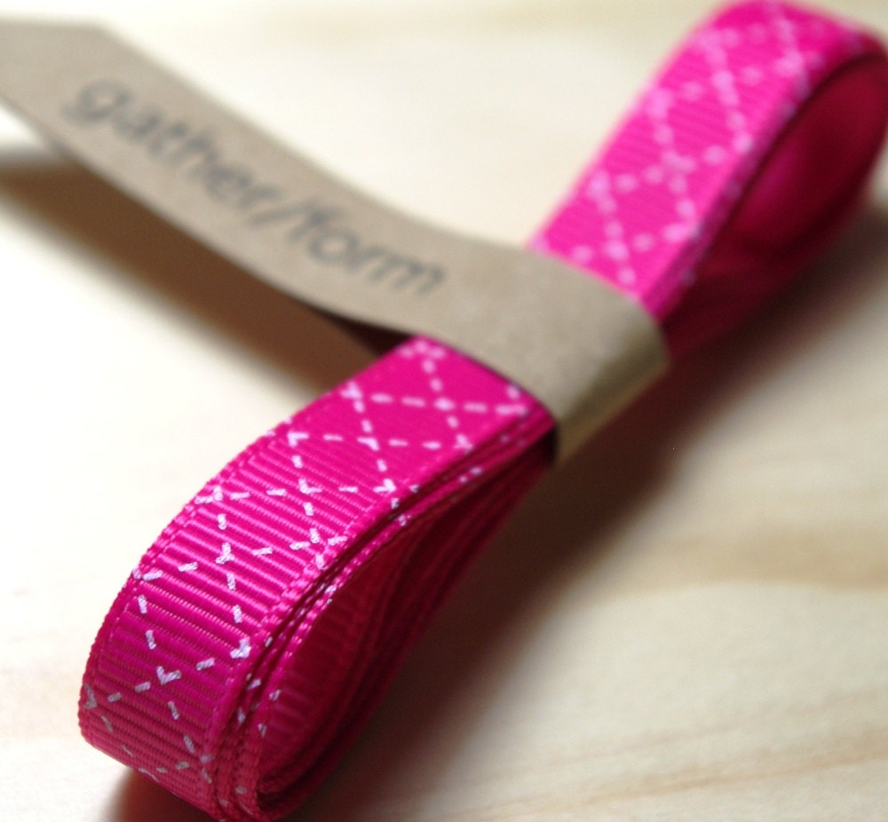 Pink Grosgrain Ribbon / 1 cm wide 120 cm long