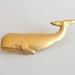 Vintage Brass Whale Brooch