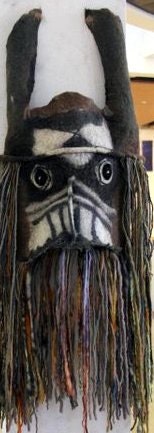 African Mask handmade from wool