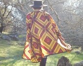 Tribal Jacket  Ethnic Africana Tribal Graphic Draped Dress Jacket (one size)