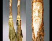 Besom Style Fireplace Broom In Your Choice of Rust, Black or Mix