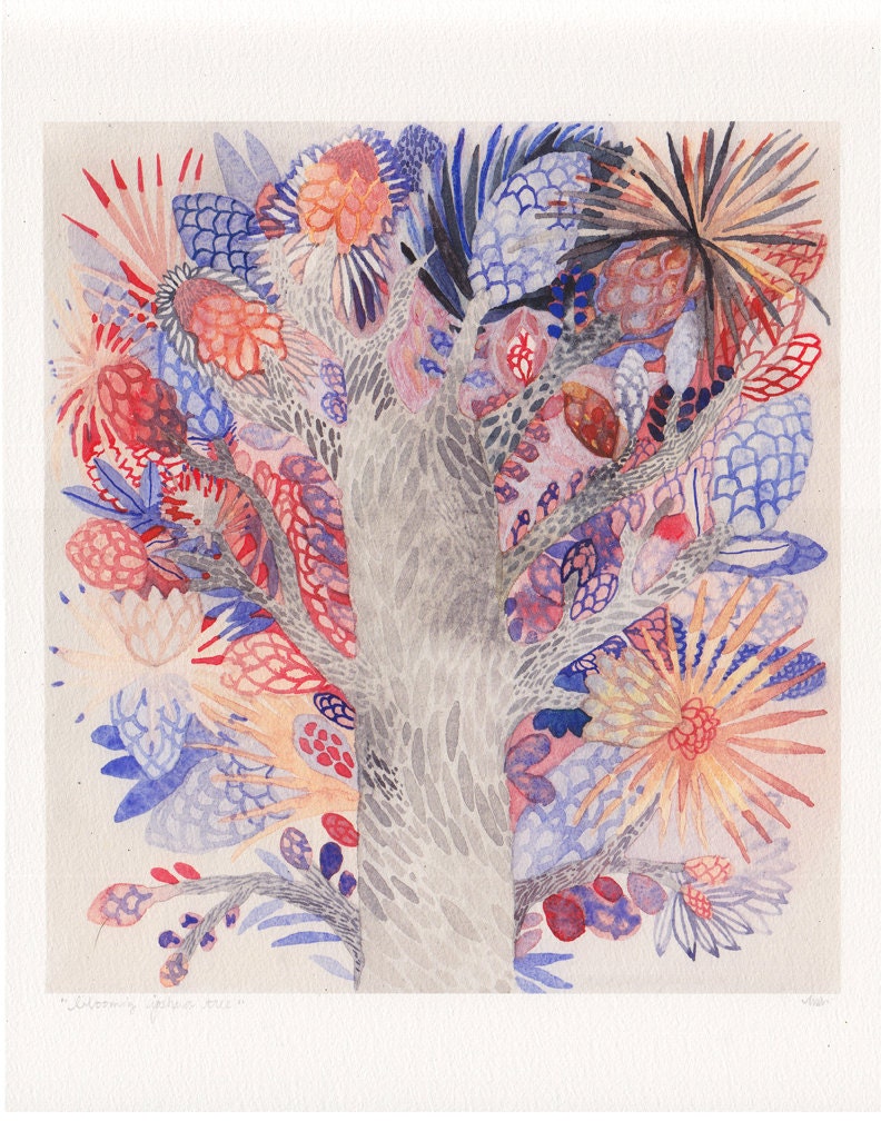 Blooming Joshua Tree- 11" x 14" Archival Print