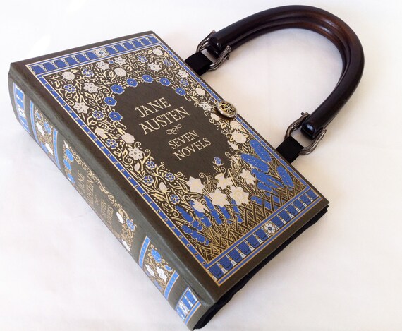 Jane Austen Leatherbound Book Purse - Choose Your Purse Handle - NovelCreations