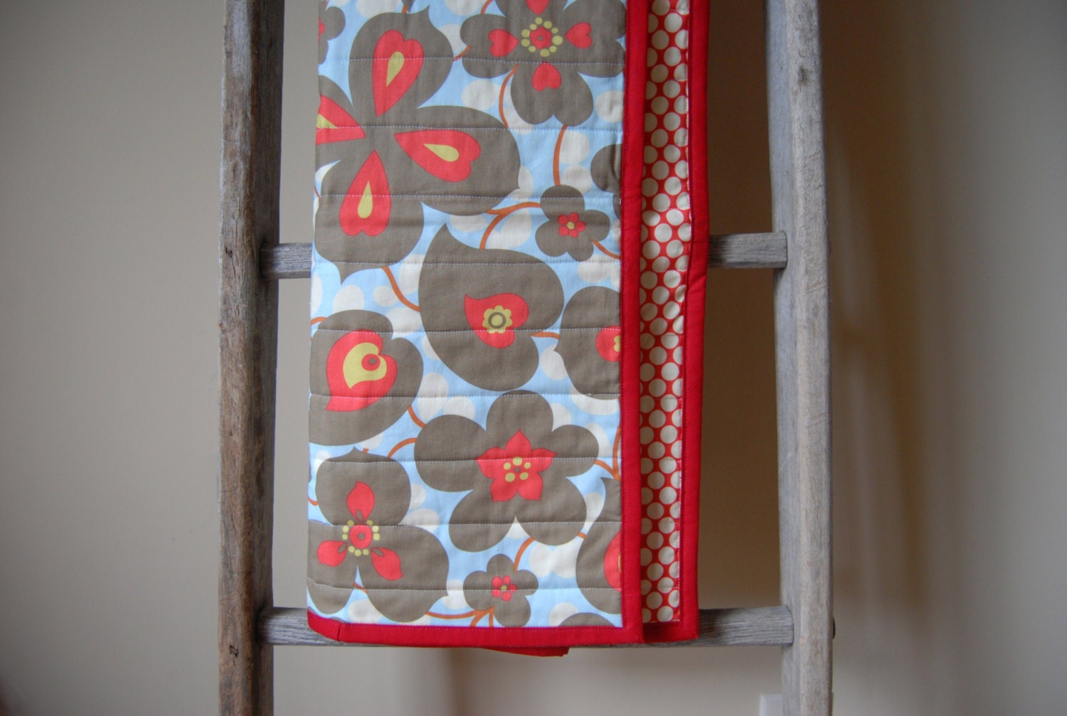 Morning Glory Toddler Quilt - READY TO SHIP