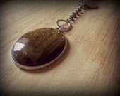 Large Tribal Pendant Engraved Silver Beads Necklace Bohemian