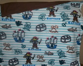 Pirates Fleece and Flannel Blanket Throw 30 x 49