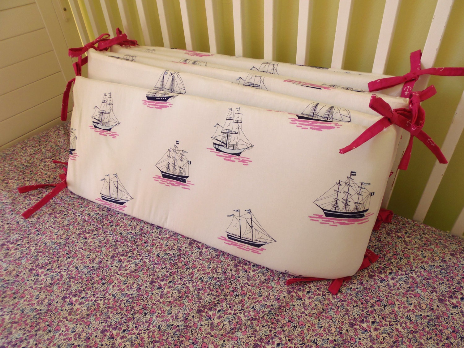 custom crib bumper (pick your fabrics)