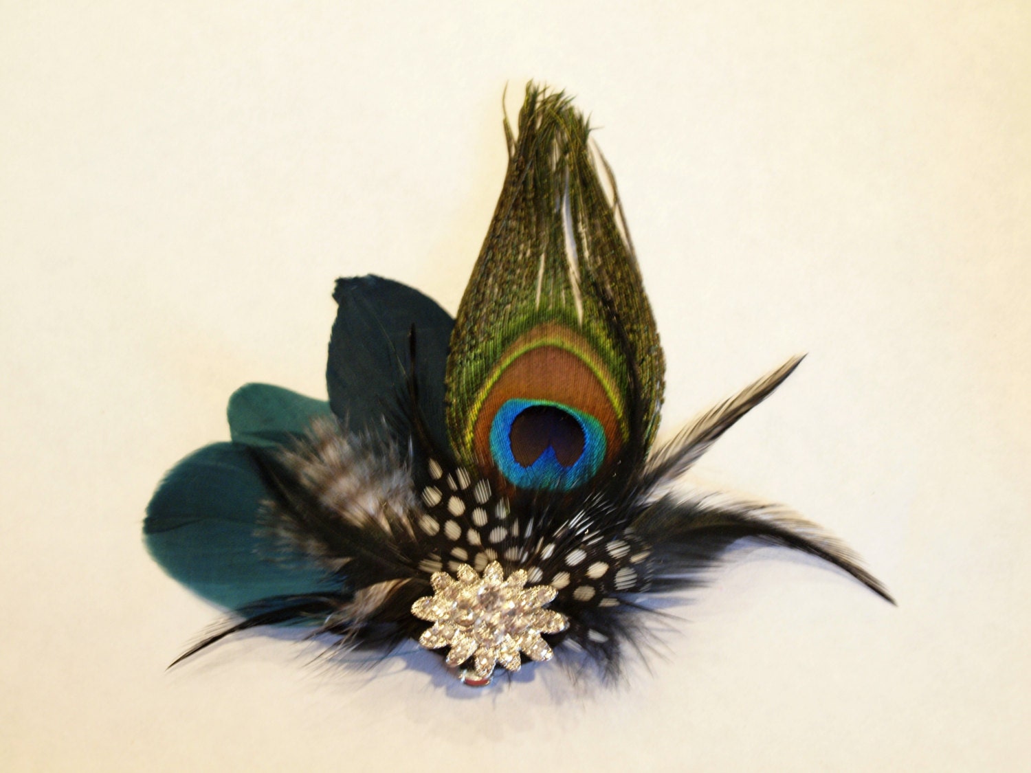 Dark Teal Peacock Hair pc.