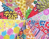 Liberty Fabric SUMMER BRIGHTS  charm pack - 12 Liberty of London Tana Lawn  Fabric 5 inch squares