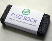 Wool Care Kit: 2 ounces of solid organic lanolin and a Fuzz Rock for removing pills, lint and knots