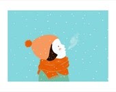 orange hat girl