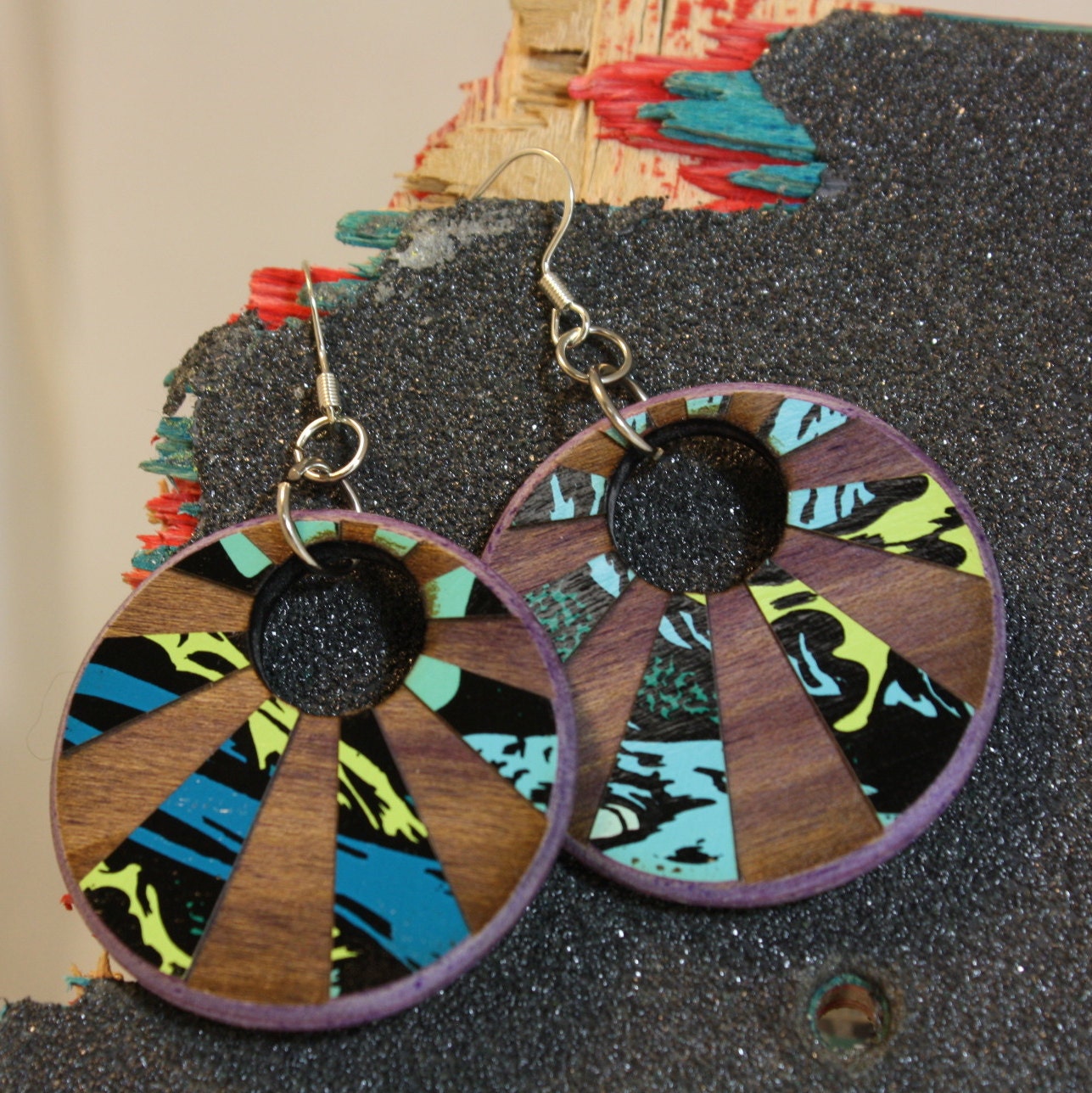 Reclaimed Skateboard Earrings