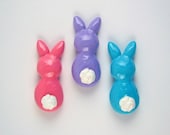Cute fridge magnet - Bunny, blue, pink, purple, Easter decoration, Spring, kitchen decor