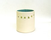 whimsical hand built  porcelain salt  cellar ...  container ...  vessel  ...  pig