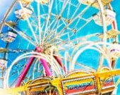 Midway Rides - 8 x 8 Fine Art Print - Colorful Decor