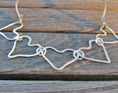 Valentine Heart Neck Ring, Sterling and Fine Silver Hammered