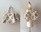 floral bag / fabric weekender / large floral duffel bag