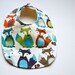 Fox BABY BIB -  Eco Friendly Modern Kids Food Bib with Organic Cotton Flannel - Woodland Animals