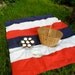 PICNIC Blanket - XL Beach Blanket in Vintage Nautical Summer Red White and Navy Blue Cotton - Modern Americana