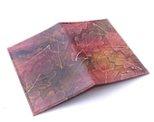 Oak Leaves Leather Passport Cover Case
