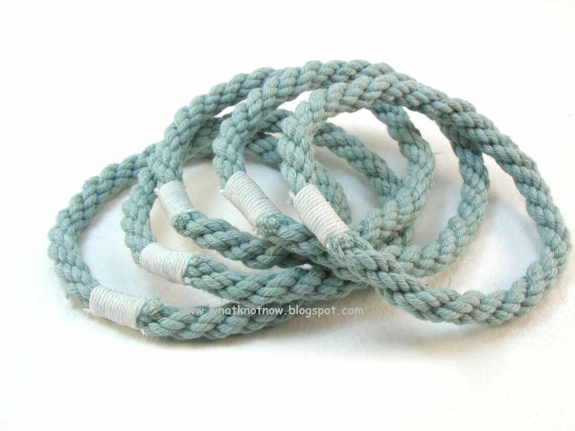 turquoise cotton grommet rope bracelet 2647