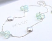 Seafoam & Pearl Necklace