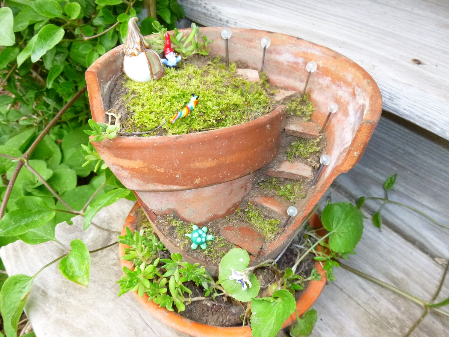 Fairy garden accessories, garden path solar lights, Made to order