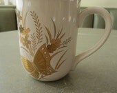 Vintage Mug, Butterfly Mug, Otagiri Mug, Coffee Cup, Gold Butterflies, Otagiri Cho Cho, Ceramic Mug, Made in Japan