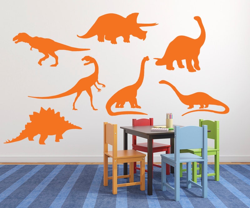 Boys Room Dinosaur Vinyl Wall Decal Set