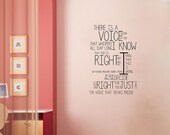 There Is A Voice Inside of You That Whispers All Day Long Customizable Wall Decal