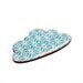 Washi Patterned Cloud Brooches - Blue Geometric, Wood Accessory, Illustration Jewelry