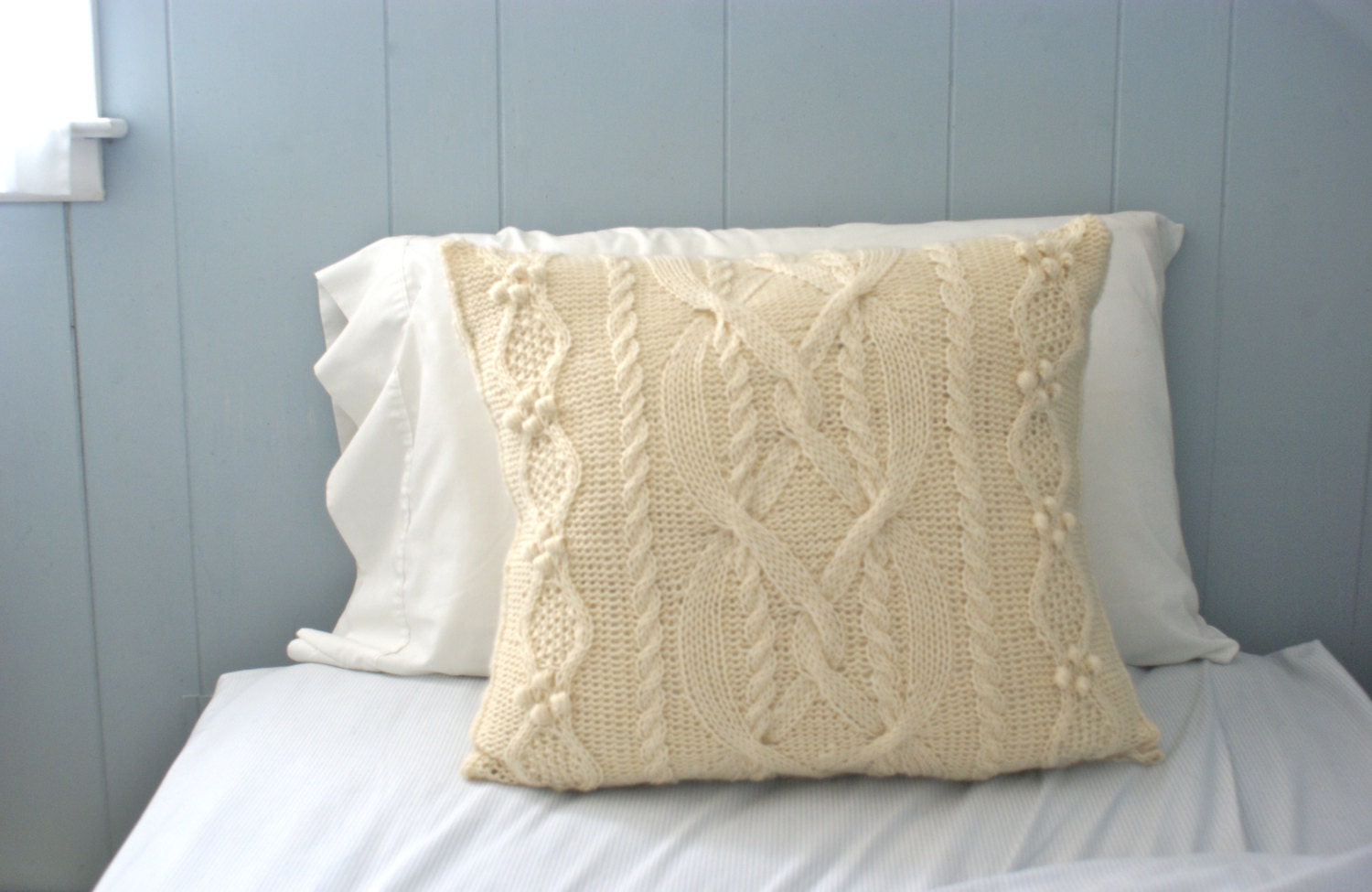 Cable Knit Wool Pillow Sham