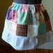 Girls Spring Summer Patchwork Skirt Handmade Skirt Unique Multi Patterns Colors Elastic Waist Patchwork Skirt Whimsical Striped Ruffle