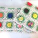 Gorgeous white floral Afghan.. Vintage Throw blanket with flowers
